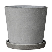 Горшок Конус Грэй d14,4 h12,5см 1,3л с поддоном бетон серый