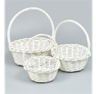 Корзина (ива) d33*h13*hh33см круг белый