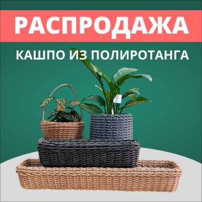 Распродажа кашпо из полиротанга