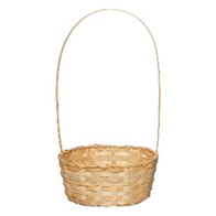 Корзина (бамбук) d30*22*h13*hh49см овал натуральный