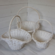 Корзина (ива) d40*31*h20*h19*hh41см овал белый