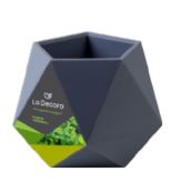 Кашпо Абремо d13 h10см 0,72л пластик антрацитовый