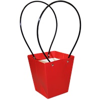 Пакет для цветов 9*13*15см красный