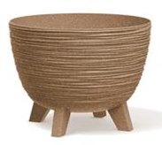 Кашпо Prosperplast Furu на ножках d29 h24см 9,5л с вкладкой пластик коричневый