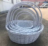 Корзина (ива) d60*h22*hh65см овал выбеленный