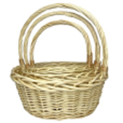 Корзина (ива) d27*h12*hh31см круг натуральный