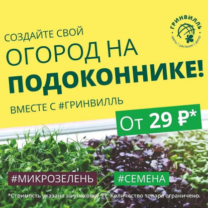 Создайте свой огород на подоконнике вместе с Гринвилль! Создайте свой огород на подоконнике вместе с Гринвилль!