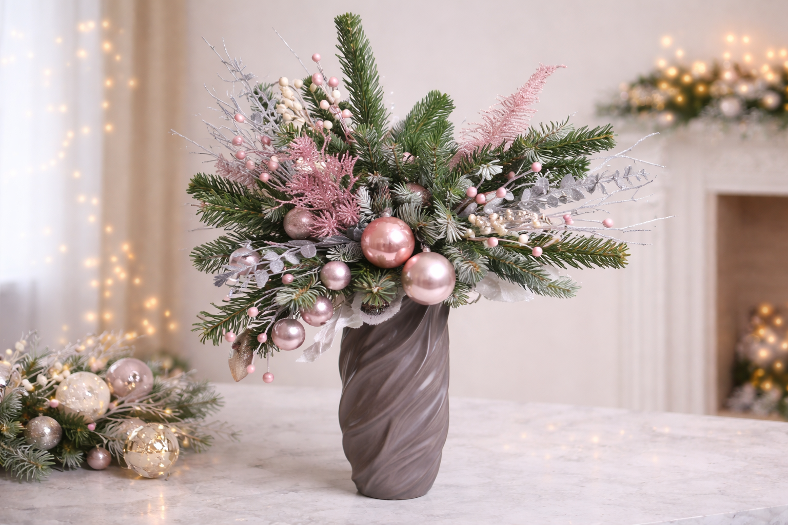 Новогодние композиции ручной работы: атмосфера праздника в каждой детали