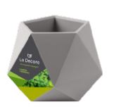 Кашпо Абремо d13 h10см 0,72л пластик серый жемчуг