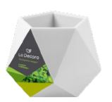 Кашпо Абремо d13 h10см 0,72л пластик белый