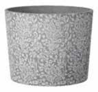 Кашпо Кедр Цветок d14 h13см 1,4л бетон серый