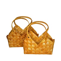 Корзина плетеная (секвойя) d24*17*h14*11*hh17,5*25см натуральный