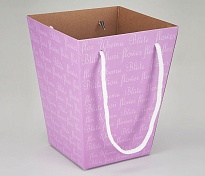 Коробка под цветы Трапеция 12,5*18*22,5см фиолетовый