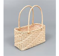 Корзина плетеная (секвойя) d24,5*11,5*h12,5*hh27,5см сумка натуральный