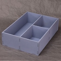 Ящик декоративный 3 в 1 35*25*9,6см, лавандовый