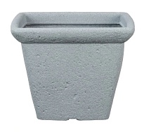 Кашпо Шорих Гардо (291) 34*34 h27см 16,5л пластик серый камень