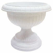 Вазон на ножке d39,5 h33см 9.5л пластик мраморный