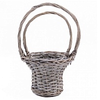 Корзина (ива) d20*h15см круг серый