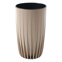 Кашпо Lamela Mira ECO coffee высокая d30 h51,5см 12,5л с вкладкой пластик кофе латте