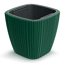 Кашпо Prosperplast ORO 29*29 h27см 8л с вкладкой пластик зеленый