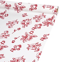 Пленка матовая 58см*10м 65мкр Бутоны роз винный