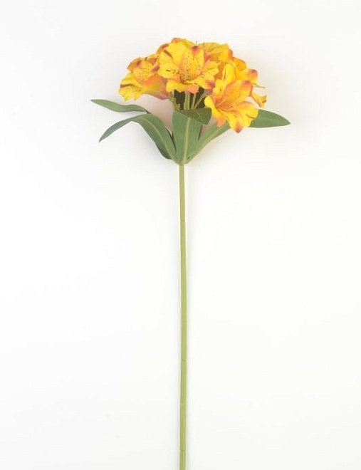 Альстромерия искуственная 1 ветка 7 голов h47см желтый