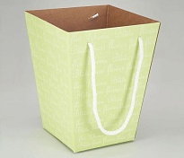 Коробка под цветы Трапеция 12,5*18*22,5см зеленый