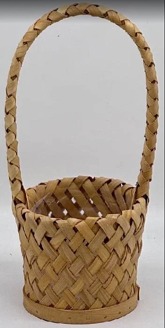 Корзина (секвойя) d11*h11,5*hh30см круг натуральный