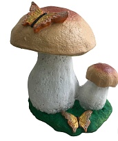 Белый гриб с бабочкой 24*20*25см 