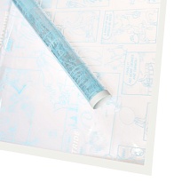 Пленка матовая 58*58см Комикс 10 листов голубой