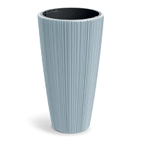 Кашпо Prosperplast ORO d39 h73см 20л с вкладкой пластик светло-серый