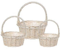 Корзина (ива) d24*h12*hh32см круг белый