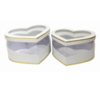 Коробка подарочная "Сердце", 29,5*26*16см, белый