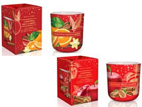 Свеча в стакане Bartek, 150г. аромат Рождественский фруктовый сад