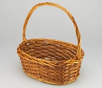 Корзина (ива) d38*27*h14*hh37см овал натуральный