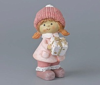 Фигурка декоративная Девочка 8*8*15см розовый