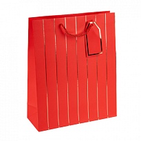 Пакет подарочный 18*23*10см Золотые полосы