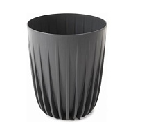 Кашпо Ламела Mira ECO recycled d30 h35,6см 11,6л с вкладкой пластик антрацитовый