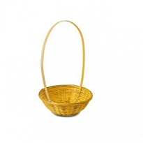 Корзина (бамбук) d19*h5*hh31см круг желтый