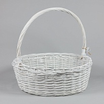Корзина (ива) d55*h20*hh53см круг белый