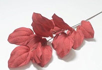 Зелень, ветка искусственная h95см бордовый