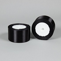 Лента атласная 50мм*25ярд черный 