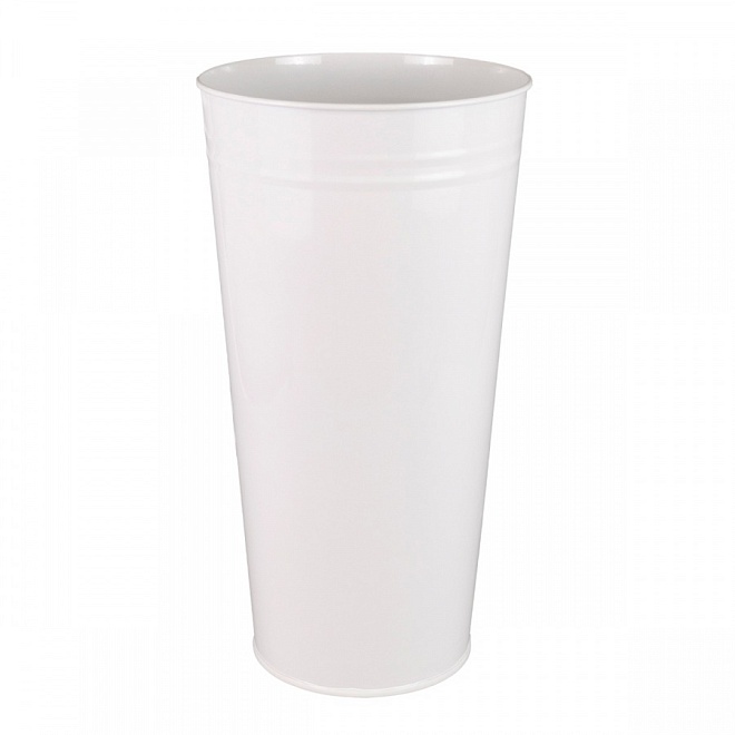 Вазон металл 9л h40см, без ручек, белый