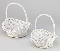 Корзина (ива) d32*30*h15*hh32см овал белый