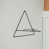 Подставка для цветов Ларго треугольник 1яч d12.5 металл черный