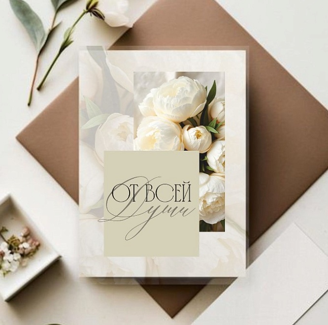 Открытка От всей души 7*10см, 5 шт