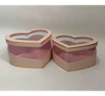 Коробка подарочная "Сердце", 28*24,5*14,2см, пудровый