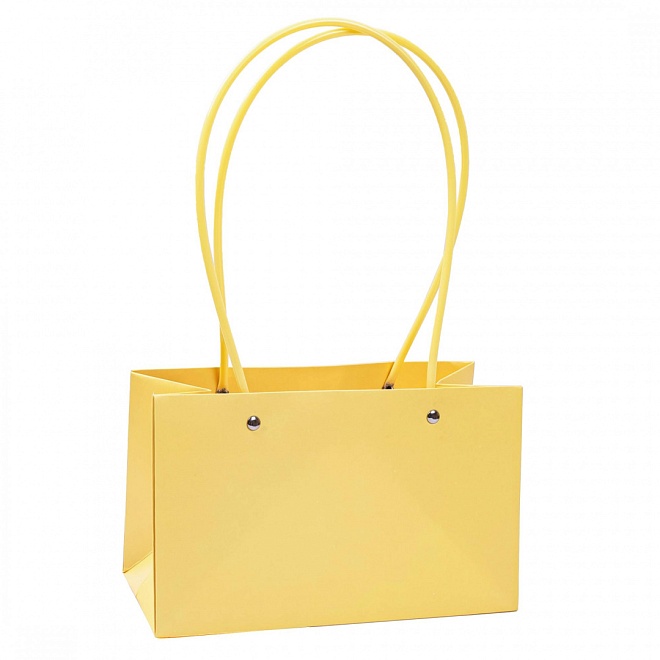 Пакет для цветов 10*13*22см желтый канареечный