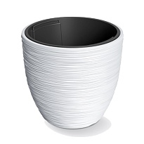 Кашпо Prosperplast Furu d39 h32см 20л с вкладкой пластик белый