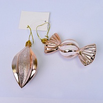 Елочные игрушки  Шары 2шт/уп шампань